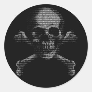 ハッカーのどくろ印 ラウンドシール