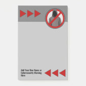 ハッカーのロゴのないサイバー犯罪を根絶する時間 ポストイット (正面)