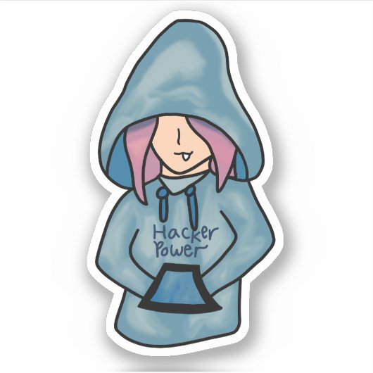 ハッカーの力 シール (正面)