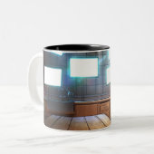 ハッカーの君主制 – 表紙： ツートーンマグカップ (正面左)