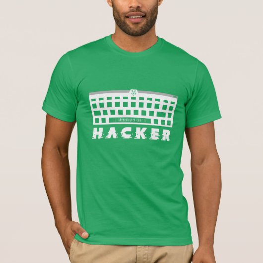 ハッカーキーボード Tシャツ (正面)