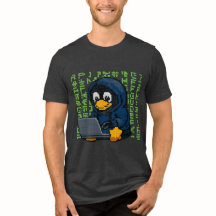 ハッカーペンギンITデザイン – ゲーマー&テクノロジーTシャツ