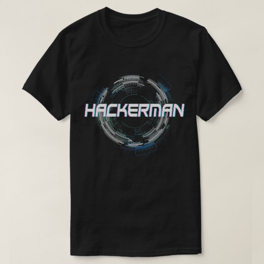 ハッカーマンおもしろいコンピュータハッカーWhite Hat Hacker G Tシャツ (デザイン正面)