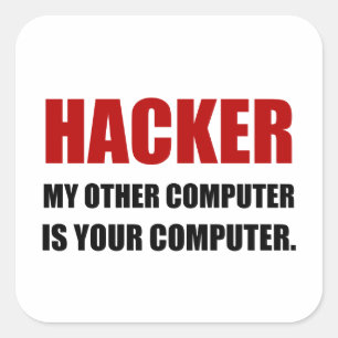 ハッカー他のあなたのコンピュータ スクエアシール
