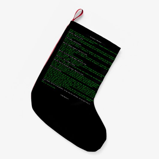 ハッカー宣言 スモールクリスマスストッキング (正面 (吊り時))