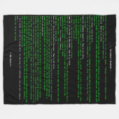 ハッカー宣言 フリースブランケット (正面(横))