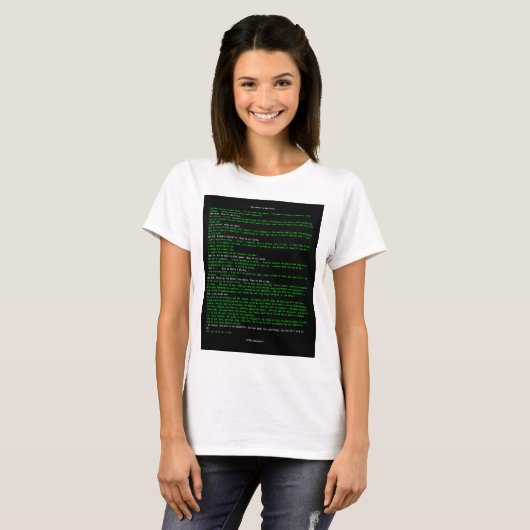 ハッカー宣言 Tシャツ (正面フル)