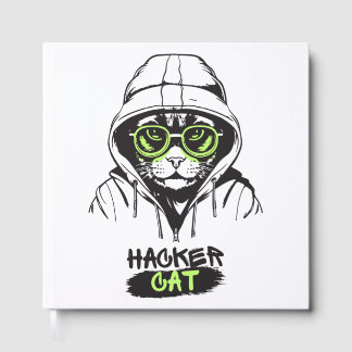 ハッカー猫 サイバーゲーマー コーダー おもしろ テック ゲストブック