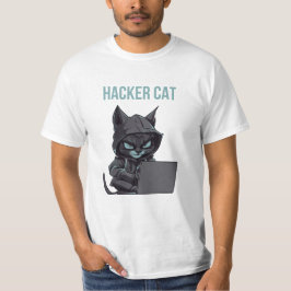 ハッカー・キャット・メンズ Tシャツ