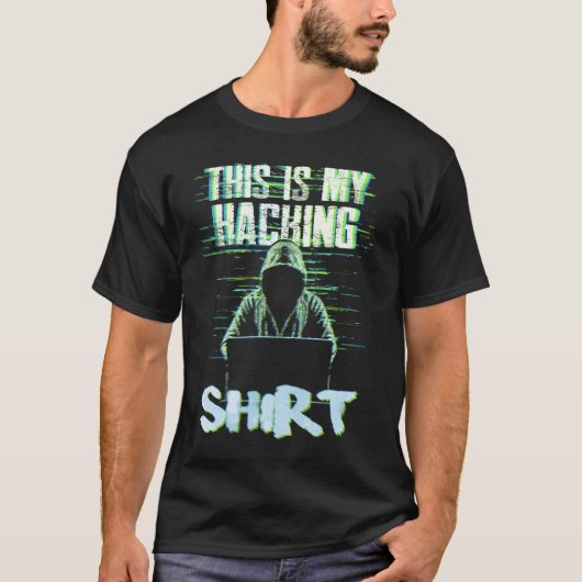 ハッカー コンピューター ハッキング Tシャツ (正面)