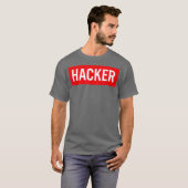 ハッカー・サイバーセキュリティエンジニアITシステム Tシャツ (正面フル)