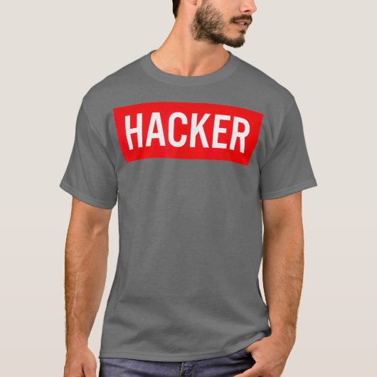 ハッカー・サイバーセキュリティエンジニアITシステム Tシャツ (正面)
