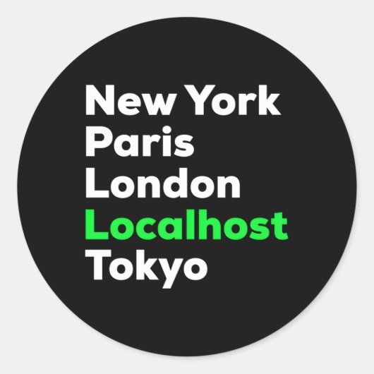 ハッカーCybersecurity Pentester Localhost ラウンドシール (正面)