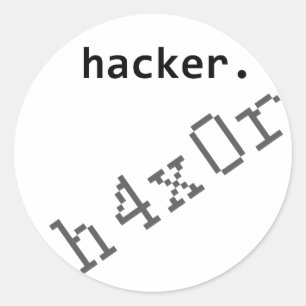 ハッカーh4x0r ラウンドシール