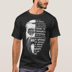 ハッカ歌詞ニュージーランドブラックマオリ・キウイNz Fan Ru Tシャツ