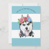 ハッキキュート子犬テーマベビーシャワー招待状 招待状 (裏面)