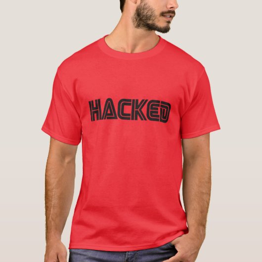 ハッキングされたレトロ Tシャツ (正面)