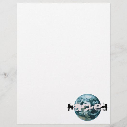 ハッキングされた地球 レターヘッド (正面)