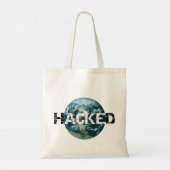 ハッキングされた惑星地球コミューターバッグ トートバッグ (裏面)