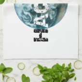 ハッキングされた惑星地球 キッチンタオル (折り畳み)