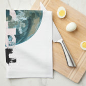 ハッキングされた惑星地球 キッチンタオル (四つ折り)
