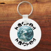 ハッキングされた惑星地球 キーホルダー (正面)