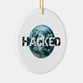 ハッキングされた惑星地球 セラミックオーナメント (右)