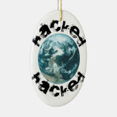 ハッキングされた惑星地球 セラミックオーナメント (右)