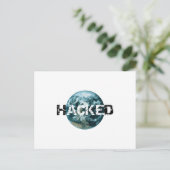 ハッキングされた惑星地球 ポストカード (スタンド正面)