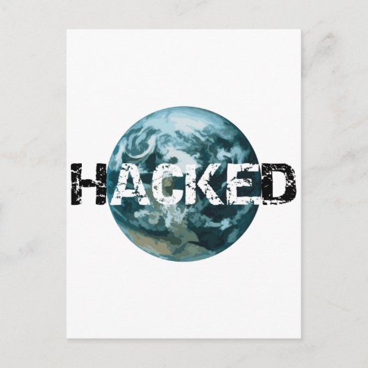 ハッキングされた惑星地球 ポストカード (正面)