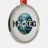 ハッキングされた惑星地球 メタルオーナメント (右)