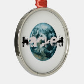 ハッキングされた惑星地球 メタルオーナメント (右)