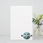 ハッキングされた惑星地球 便箋 (スタンド正面)