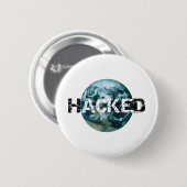 ハッキングされた惑星地球 缶バッジ (正面&裏面)
