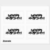 ハッキングされた 長方形シール (シート)