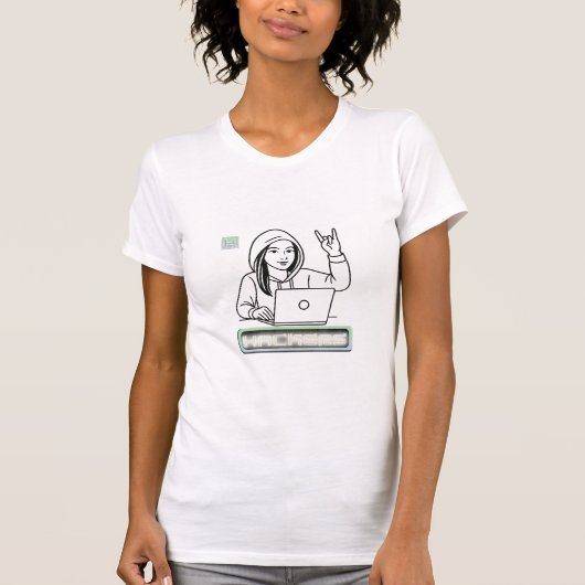 ハッキング レディー Tシャツ (正面)