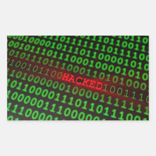 ハッキング 長方形シール (正面)