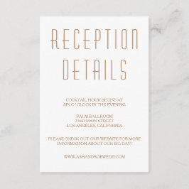 ハックスリーモダンウェディングレセプションカード エンクロージャーカード