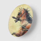 ハックニーポニー ラウンド壁時計 (傾斜)