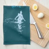 ハックニーリビエラ茶タオル キッチンタオル (四つ折り)