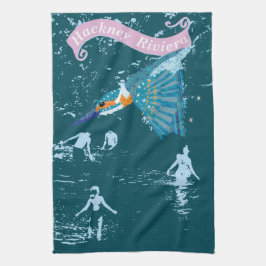 ハックニーリビエラ茶タオル キッチンタオル