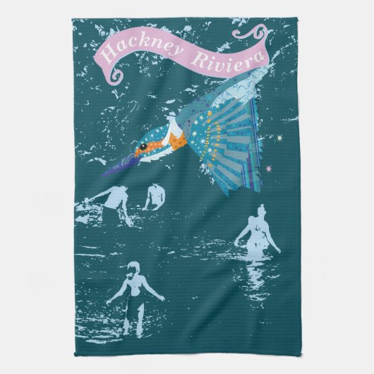 ハックニーリビエラ茶タオル キッチンタオル (縦)