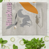 ハックニー・ワイルドライフ・ティー・タオル キッチンタオル (折り畳み)