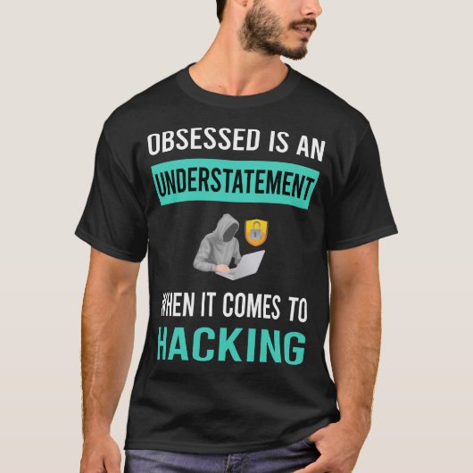 ハック・ハッカーに夢中になっている Tシャツ (正面)