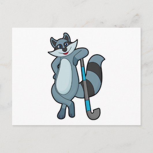 ハッケーでラコーン　ハッケースティック付き ポストカード (正面)