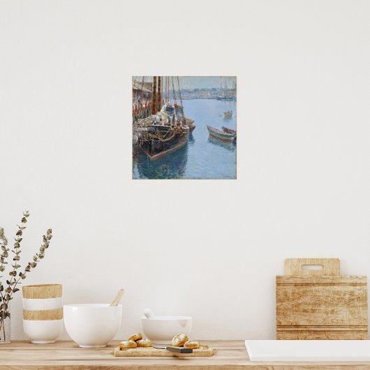 ハッサム – Mackerel Schooner Gloucester 1890 ポスター (キッチン)