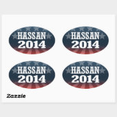 ハッサン2014 楕円形シール (シート)