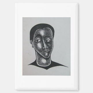 ハッサン・ワフバの網掛け肖像画 マグネット