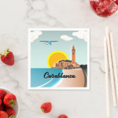 ハッサンIIモスクカサブランカモロッコ スタンダードカクテルナプキン (インサイチュ)