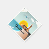 ハッサンIIモスクカサブランカモロッコ スタンダードカクテルナプキン (角)